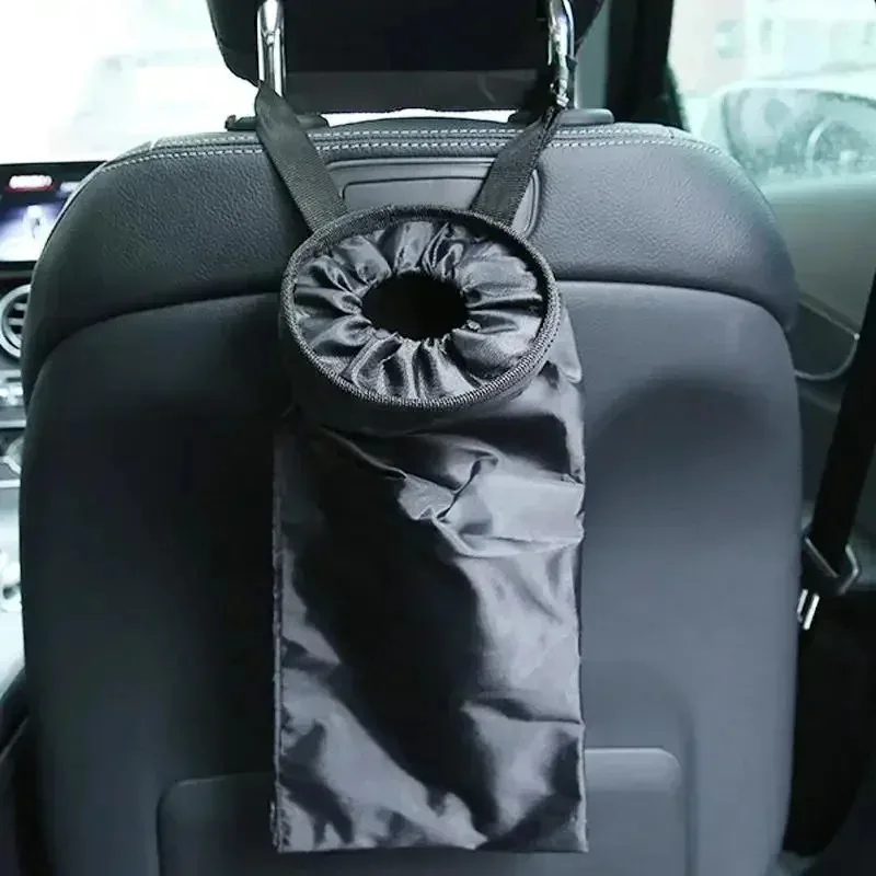 Seat Cleaner Fabric - ถุงขยะแขวนในรถยนต์ ผ้าอ๊อกซ์ฟอร์ด ถังขยะหลังเบาะ ที่เก็บขยะแบบพกพา อุปกรณ์ทำความสะอาดภายในรถยนต์