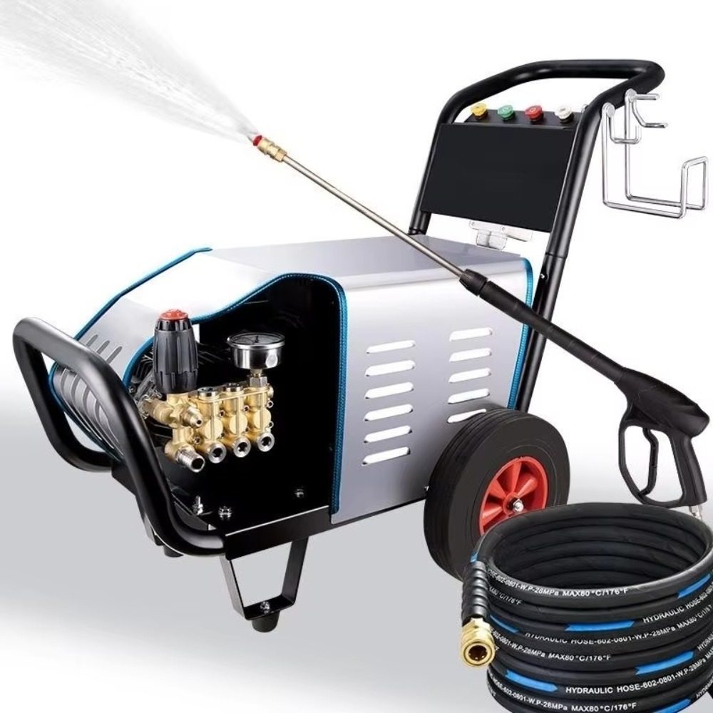 Car Cleaning Brush - เครื่องฉีดน้ำแรงดันสูงแบบพกพา 220V, เครื่องล้างรถสำหรับใช้ในบ้านและเชิงพาณิชย์, อุปกรณ์ทำความสะอาดอัตโนมัติ