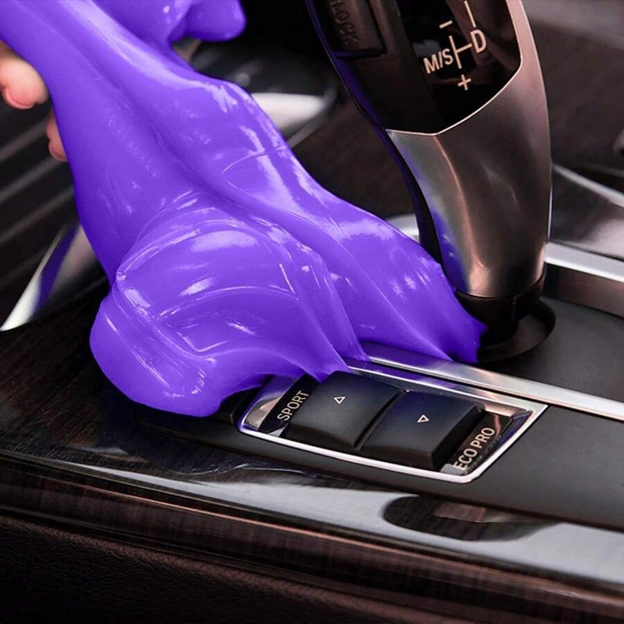 Dirt Brush Interior - เจลทำความสะอาดรถยนต์สีม่วง, น้ำยาทำความสะอาดภายในรถยนต์, ชุดอุปกรณ์ดูแลรักษารถยนต์อเนกประสงค์, เหมาะสำหรับขจัดฝุ่นและสิ่งสกปรก