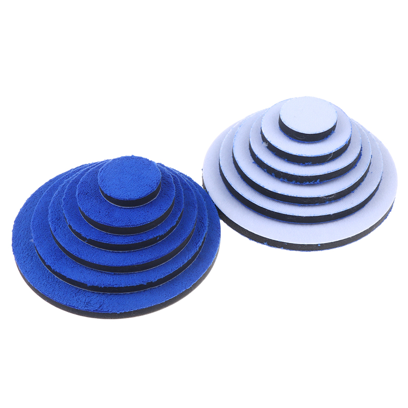 Polish Pad Set Buffer - ชุดแผ่นขัดไมโครไฟเบอร์สำหรับรถยนต์ 2 ชิ้น ขนาด 2/3/4/5/6/7 นิ้ว