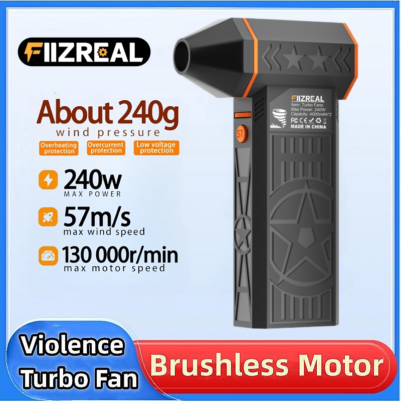 Dryer Car Blower - พัดลมเทอร์โบไร้แปรงถ่าน Fiizreal X50 240W ความเร็ว 57