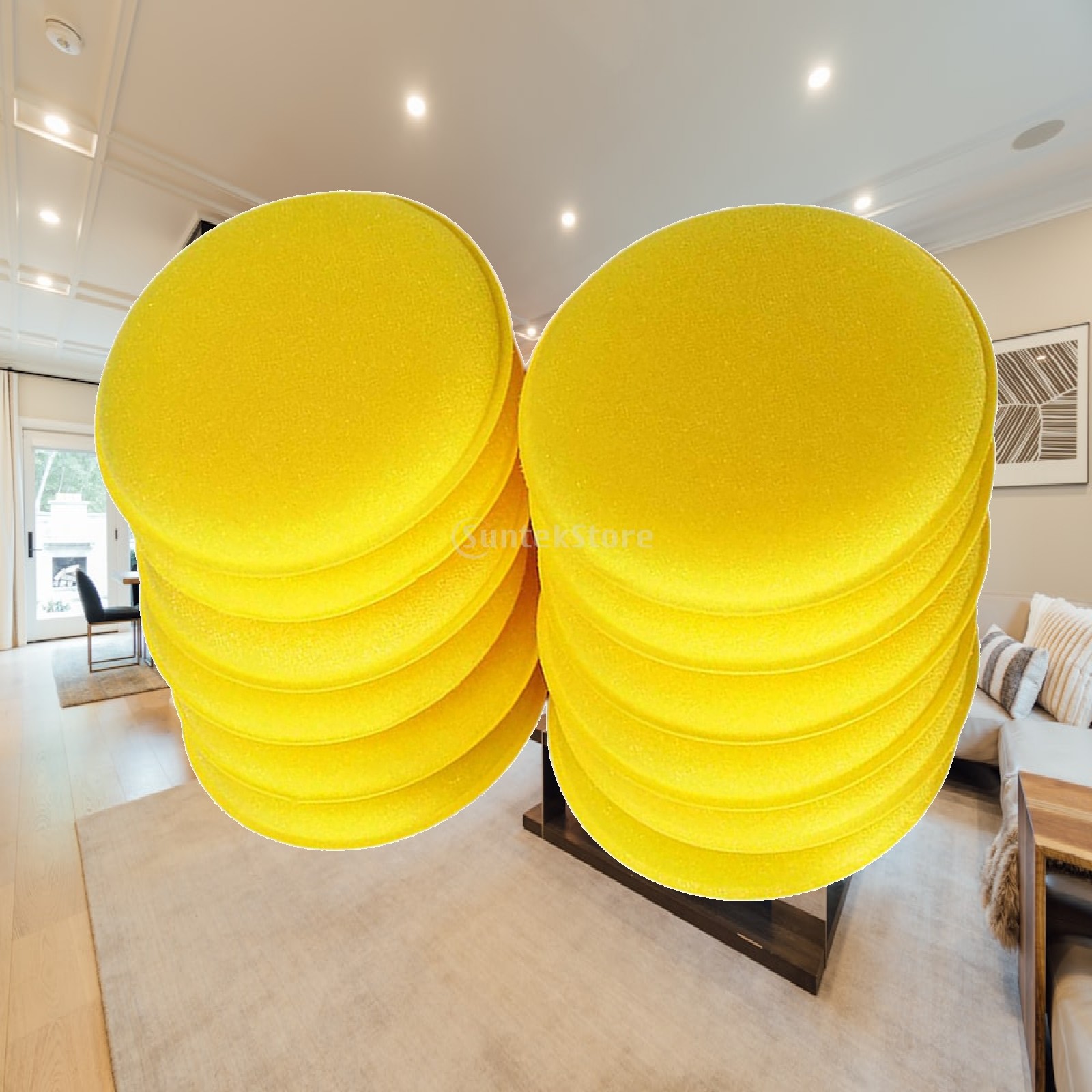 Polish Pad Set Buffer - ชุดอุปกรณ์ขัดเงาแบบมืออาชีพ พร้อมฟองน้ำขัดเคลือบเงา แผ่นขัดทรงกลม สำหรับทำความสะอาดรถยนต์