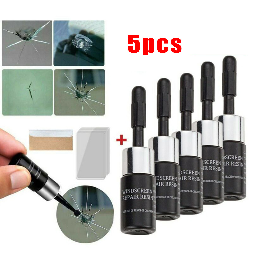 Glass Cleaner Streak - 5PCS กระจกรถยนต์ Glass Crack NANO Repair