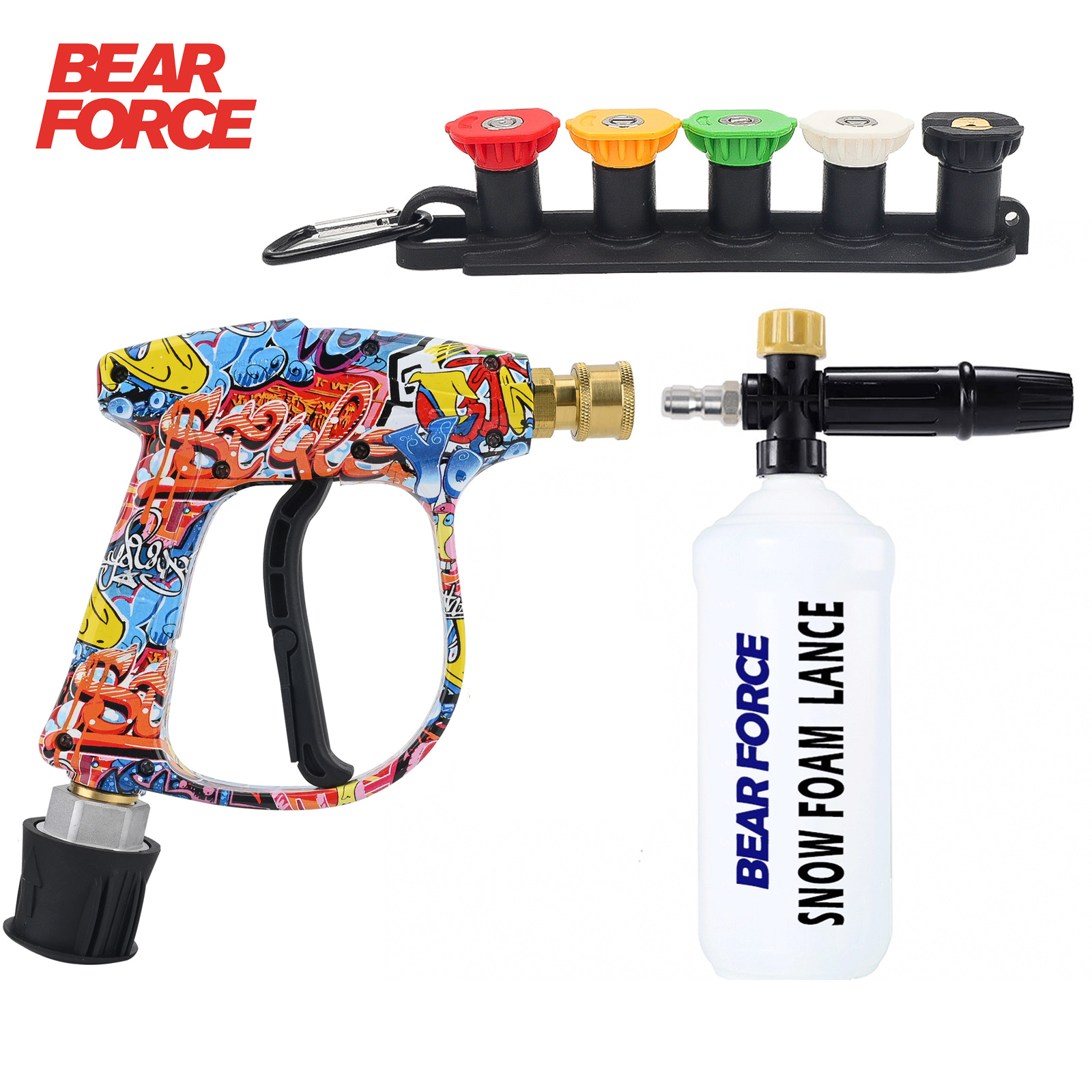 Pressure Washer Foam Gun - ปืนฉีดน้ำแรงดันสูงสำหรับล้างรถ พร้อมข้อต่อสายยาง สำหรับเครื่องฉีดน้ำแรงดันสูง Karcher Nilfisk Parkside