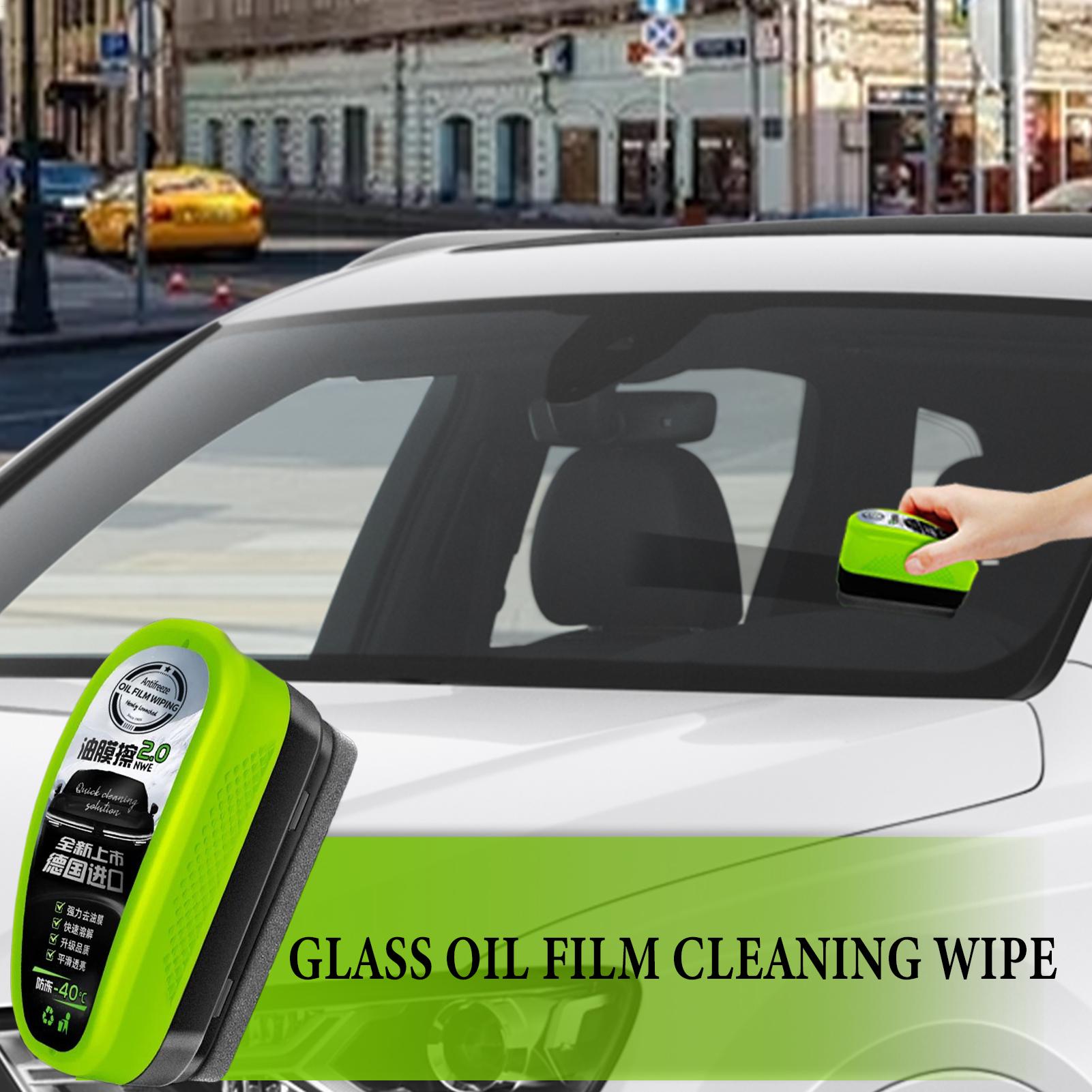 Car Cleaning Brush - น้ำยาขจัดคราบน้ำมันบนกระจกรถยนต์ แปรงทำความสะอาดฟองน้ำสำหรับกระจกรถยนต์ น้ำยาทำความสะอาดคราบน้ำมันบนกระจกหน้ารถด้านใน สำหรับทำความสะอาดรถยนต์