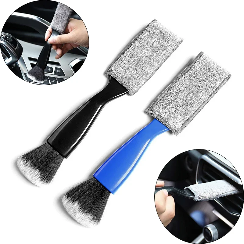 Car Cleaning Brush - สองด้านเครื่องปรับอากาศรถยนต์ Air Outlet เครื่องปรับอากาศรถยนต์ Dirt Duster