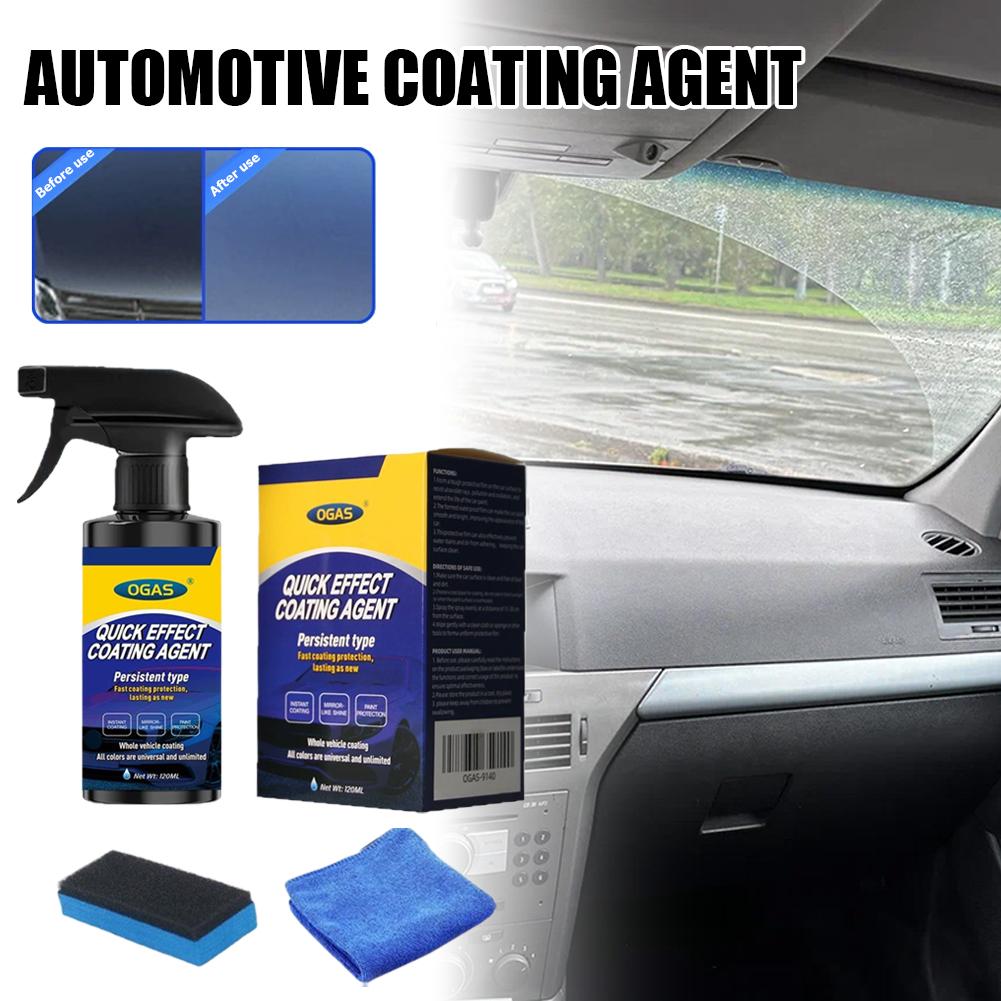 Car Wax Ceramic Coating - สเปรย์เคลือบนาโนสำหรับยานยนต์, เคลือบเซรามิกแบบเร็วทันใจ, น้ำยาเคลือบสีรถยนต์แบบกันน้ำเพื่อคืนความเงางาม, น้ำยาทำความสะอาดรถยนต์ U0V9