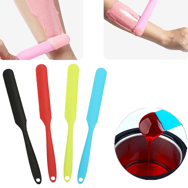 Wax Applicator Pad - ไม้พายแว็กซ์เครื่องสำอางทำจากซิลิโคนแท่งกำจัดขนแบบไม่ติดที่ขูดตัวเครื่องแว๊กซ์