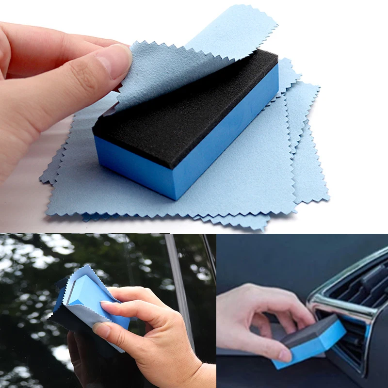 Car Wax Ceramic Coating - รถเซรามิคเคลือบฟองน้ํา Applicator รถยนต์แก้ว NANO WAX Coat