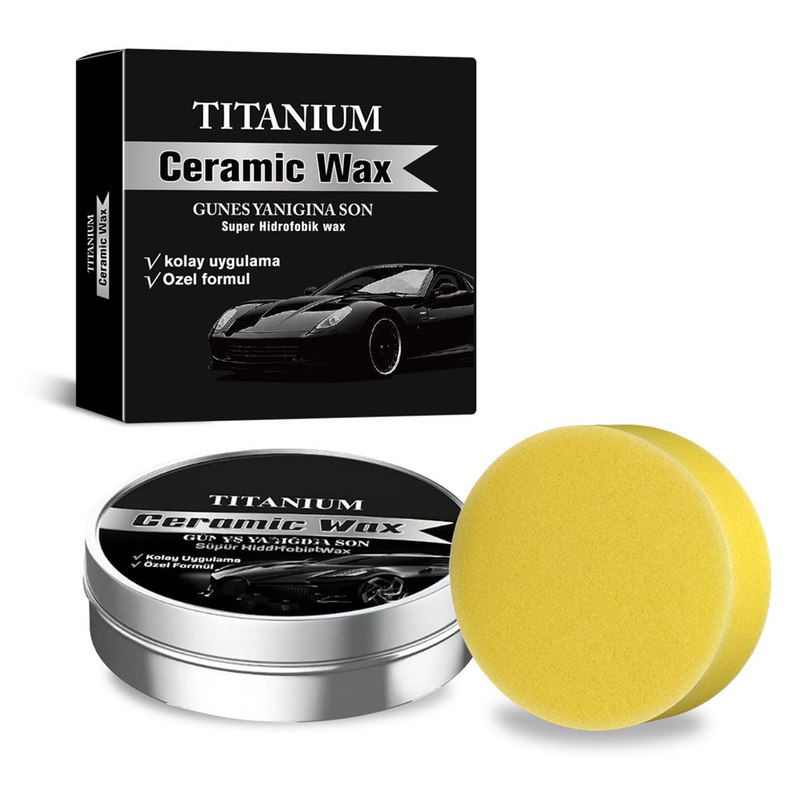 Car Wax Ceramic Coating - 100 กรัม เซรามิก แวกซ์ ครีมเคลือบเซรามิก แวกซ์เคลือบสีรถยนต์