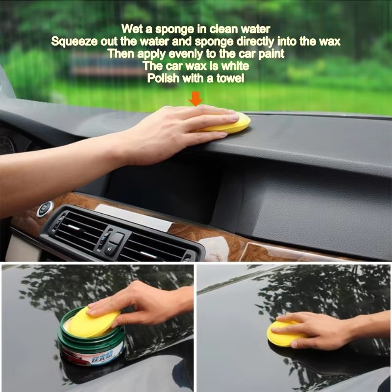 Wax Applicator Pad - ชุดอุปกรณ์ดูแลรักษารถยนต์ สีเทา 12 ชิ้น ฟองน้ำโฟมสำหรับลงแว็กซ์ แผ่นทำความสะอาด