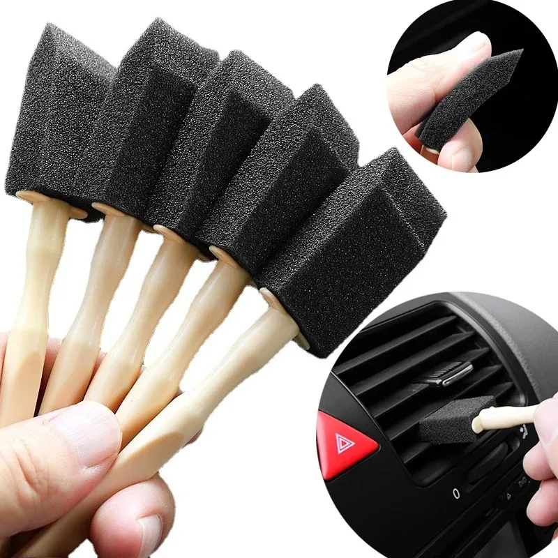 Dirt Brush Interior - แปรงทำความสะอาดแบบใช้แล้วทิ้ง ฟองน้ำทำความสะอาดอเนกประสงค์ สำหรับทำความสะอาดภายในรถยนต์ ช่องแอร์ แผงหน้าปัด กำจัดฝุ่นและสิ่งสกปรก