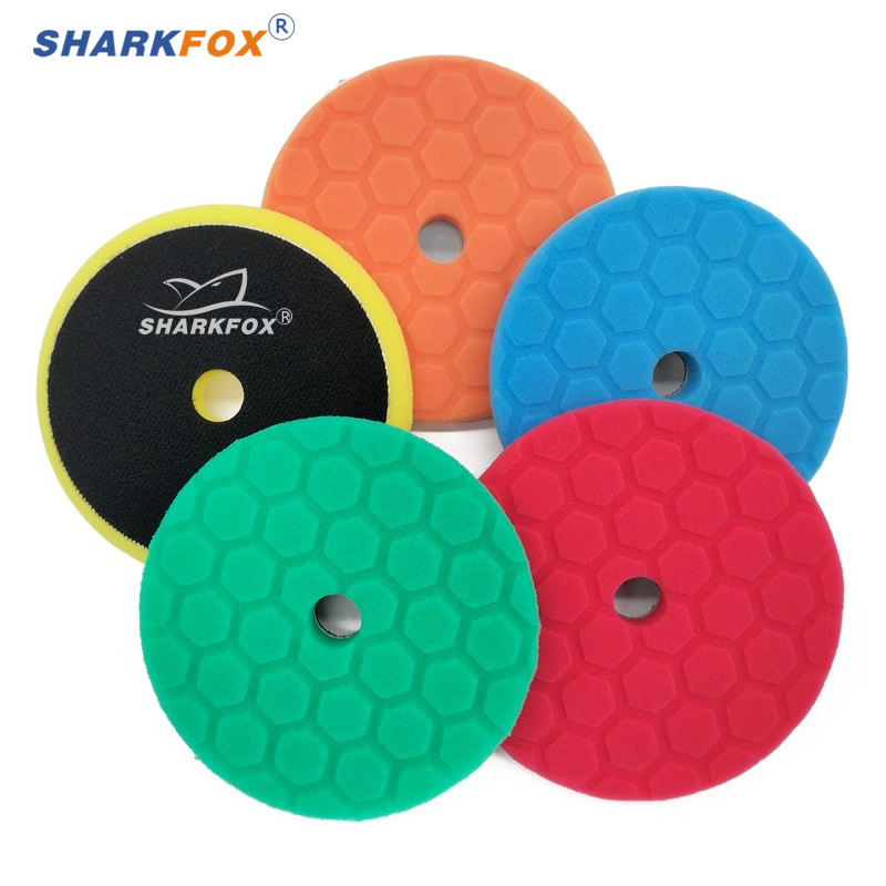 Sharkfox ฟองน้ำขัดเงารถยนต์5ชิ - Polish Pad Set Buffer บทวิจารณ์และราคา