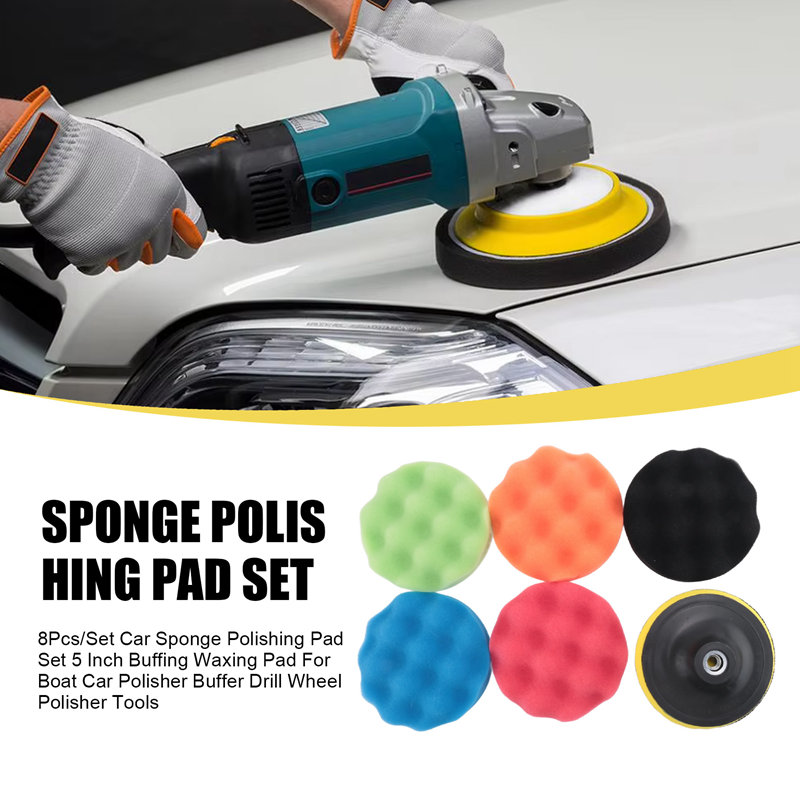 ABJA-8 ชิ้น/เซ็ตรถฟองน้ําขัด P - Polish Pad Set Buffer บทวิจารณ์และราคา