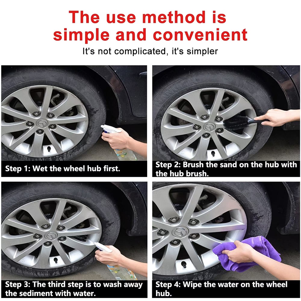 แปรงล้อรถขนนุ่มยางแหวนเหล็กราย - Wheel Cleaner Alloy บทวิจารณ์และราคา