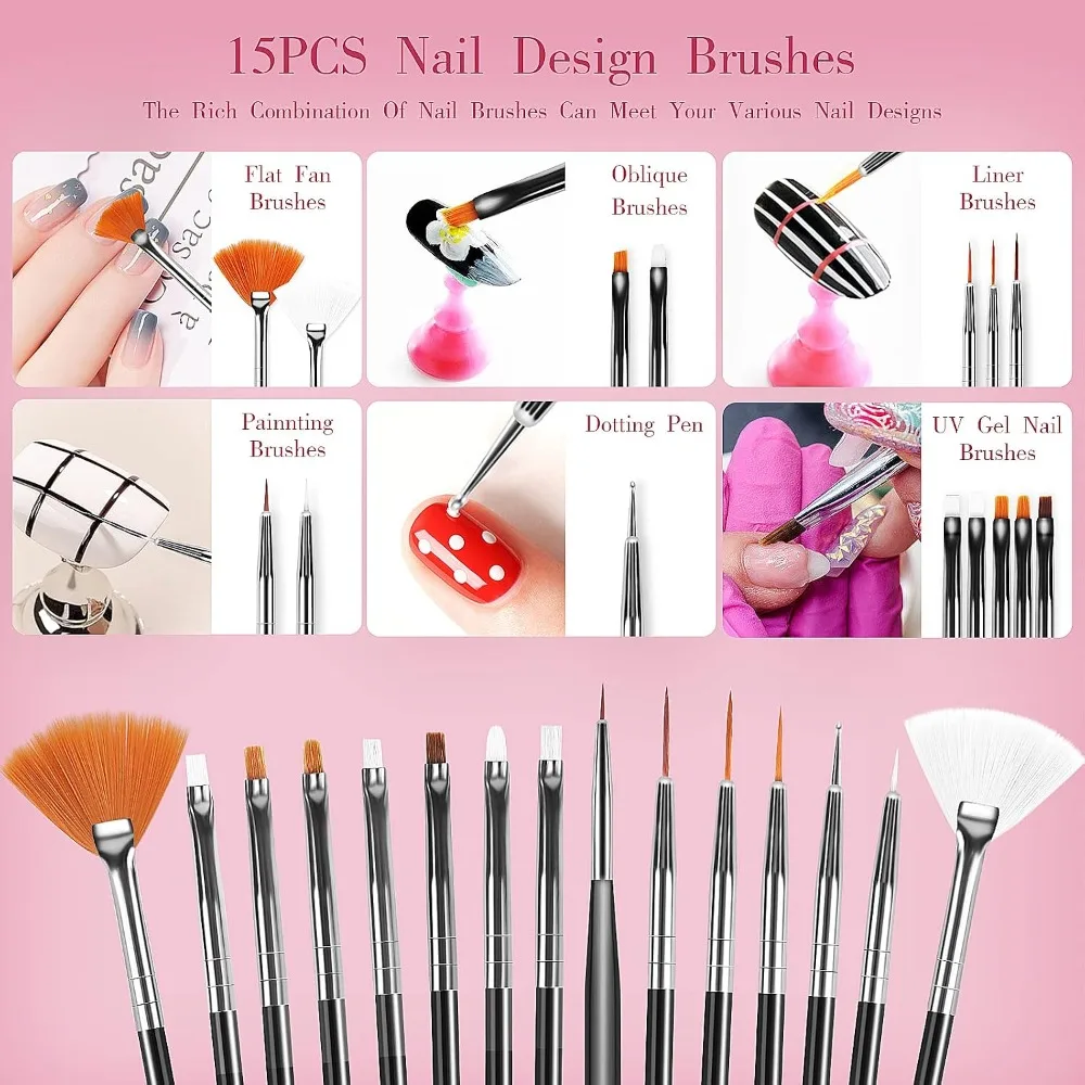 แปรงทำเล็บ 32 ชิ้น, แปรงอะคริล - Detailing Brush Set บทวิจารณ์และราคา