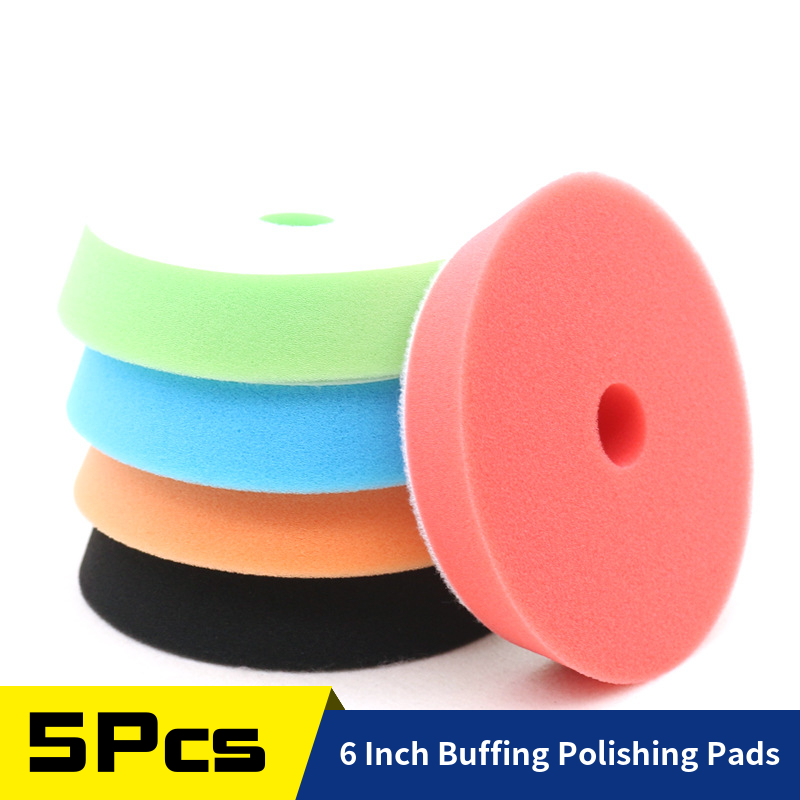 5 ชิ้น 6 นิ้วฟองน้ํา Polishing - Polish Pad Set Buffer บทวิจารณ์และราคา