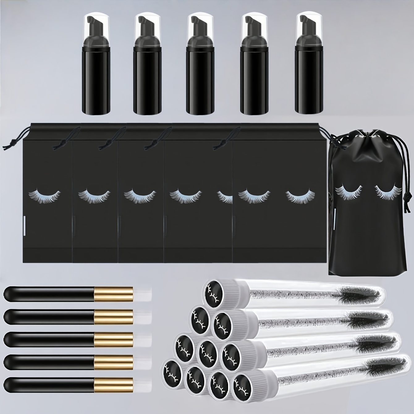 ชุดดูแลขนตา 20 ชิ้น - ปั๊มโฟม  - Detailing Brush Set บทวิจารณ์และราคา