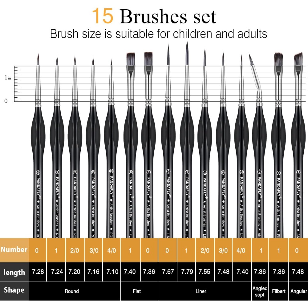 ชุดแปรงทาสีแบบมืออาชีพ 15 ชิ้น - Detailing Brush Set บทวิจารณ์และราคา