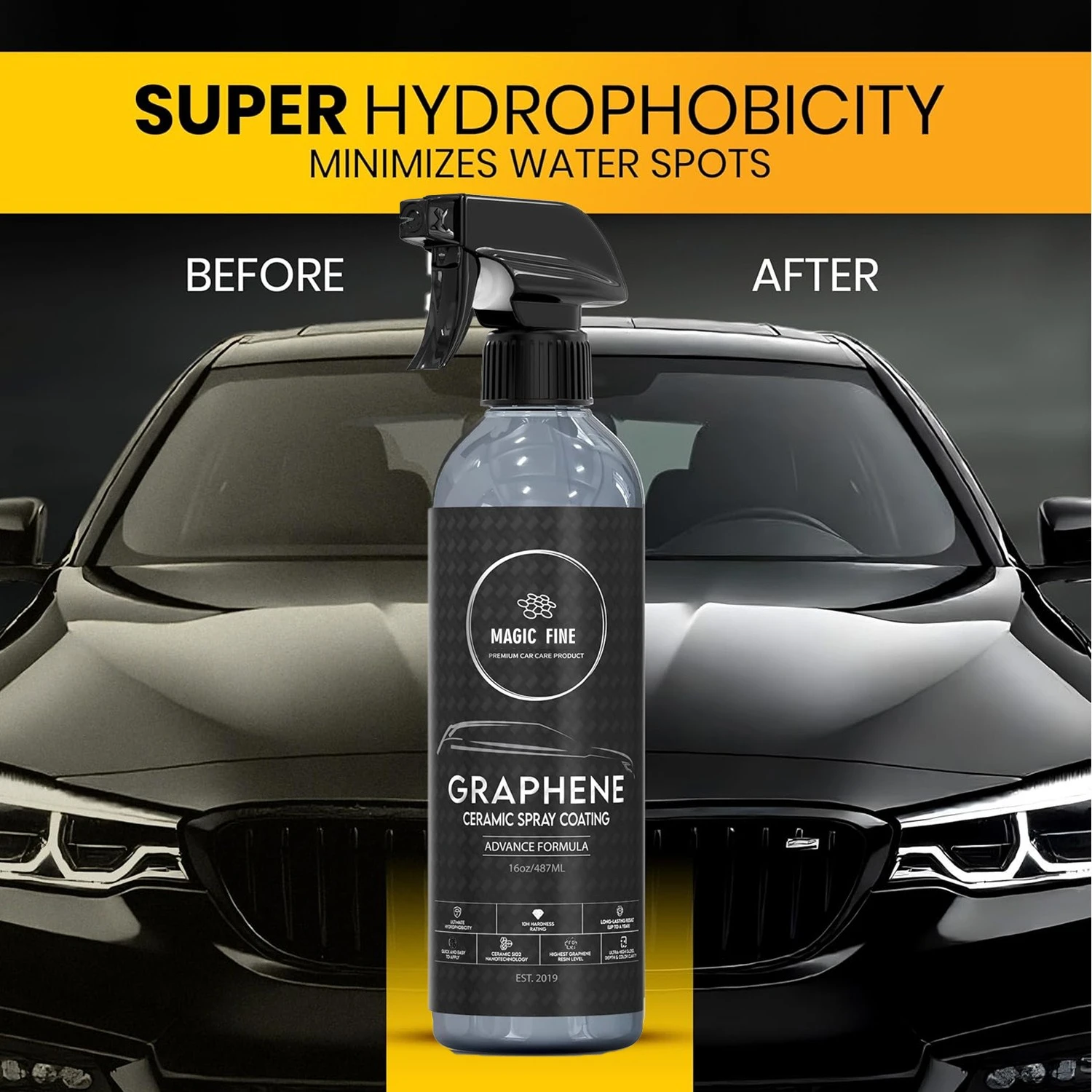สเปรย์เคลือบเซรามิกกราฟีน ใช้ง - Car Wax Ceramic Coating บทวิจารณ์และราคา