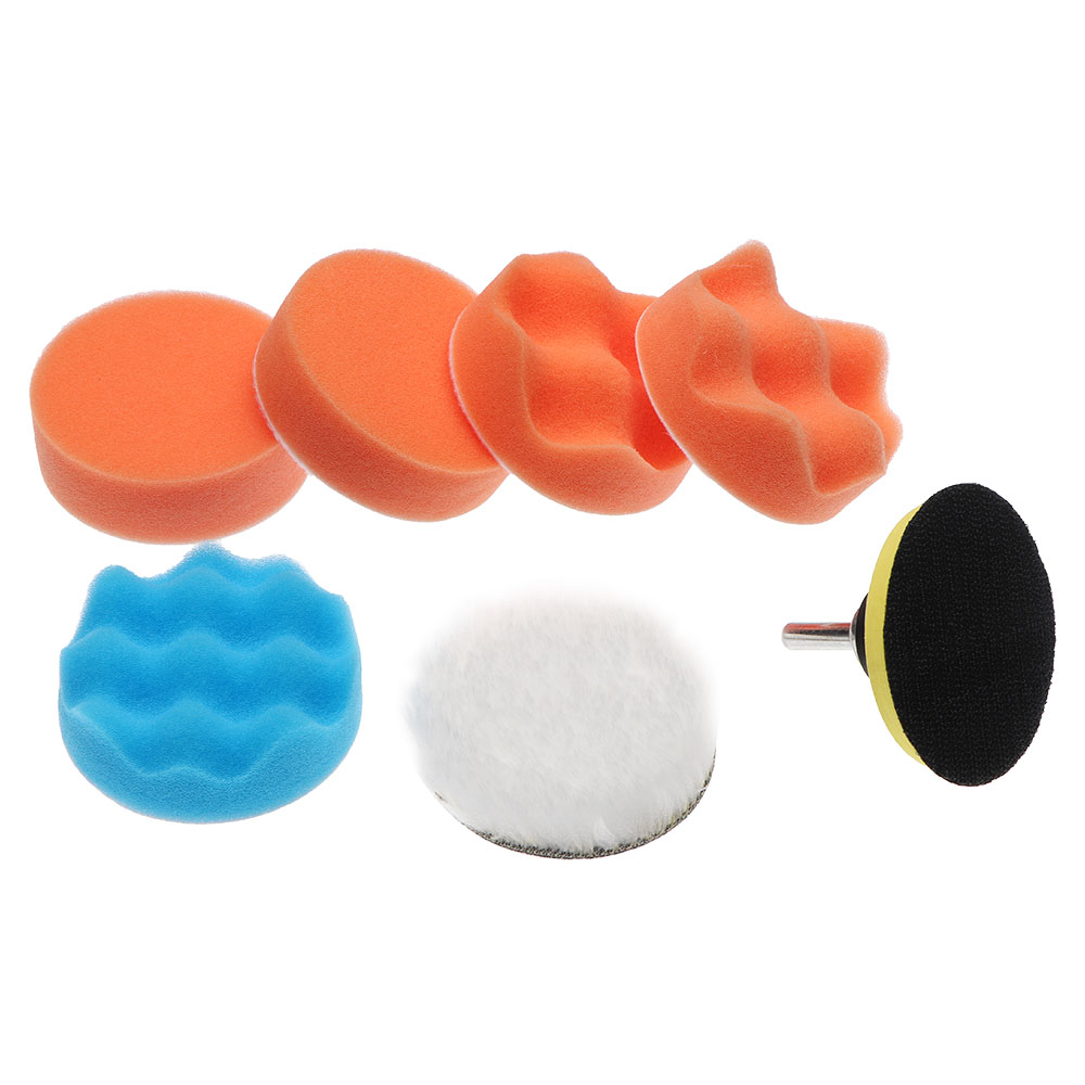 ชุดแผ่นขัดรถยนต์8ชิ้นสำหรับอะแ - Polish Pad Set Buffer บทวิจารณ์และราคา