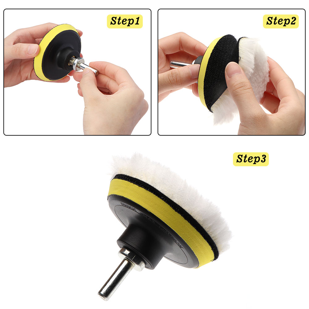 ชุดแผ่นขัดรถยนต์8ชิ้นสำหรับอะแ - Polish Pad Set Buffer บทวิจารณ์และราคา