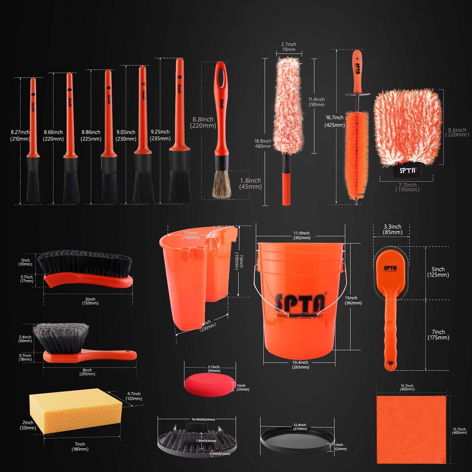 ชุดอุปกรณ์ล้างรถ SPTA 33 ชิ้น  - Interior Detailing Kit บทวิจารณ์และราคา
