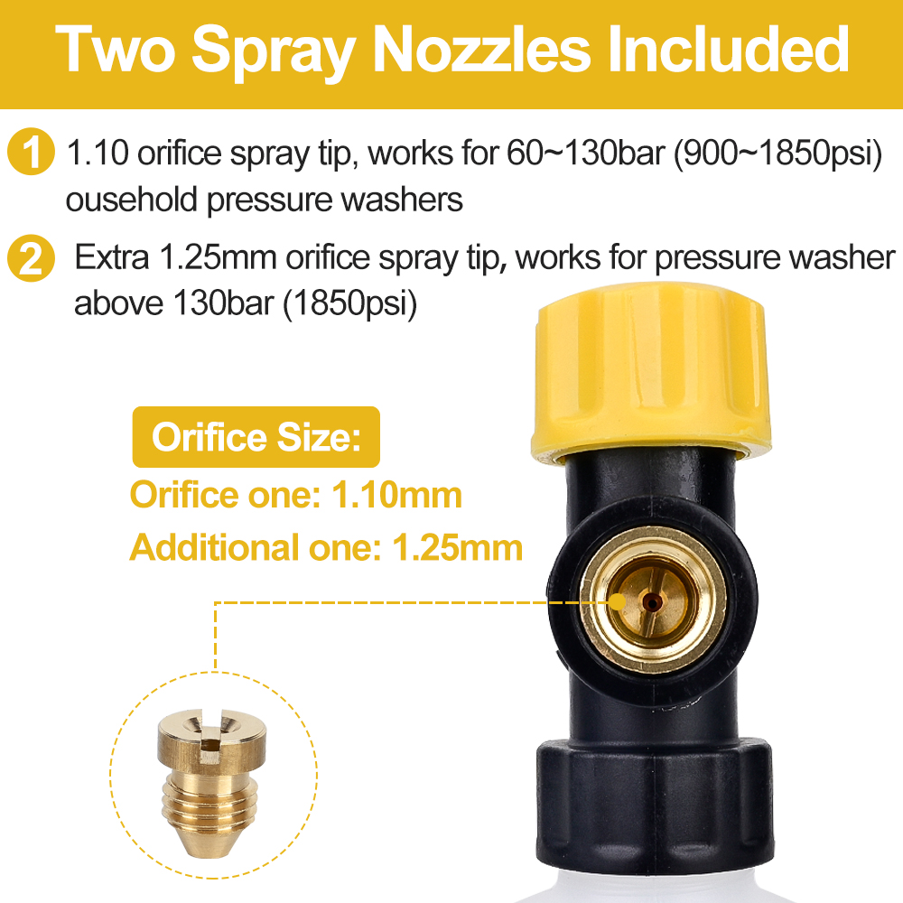 เครื่องซักผ้าความดันหิมะโฟม La - Pressure Washer Foam Gun บทวิจารณ์และราคา