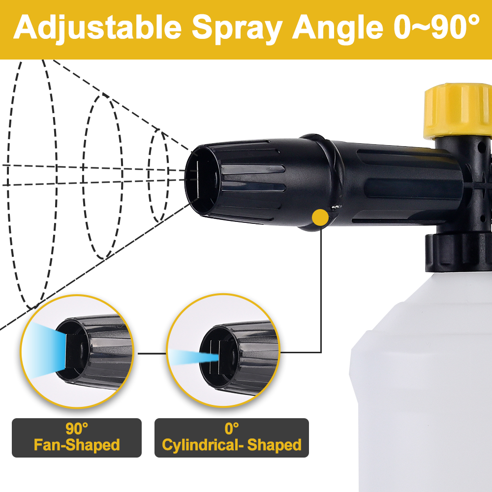 เครื่องซักผ้าความดันหิมะโฟม La - Pressure Washer Foam Gun บทวิจารณ์และราคา