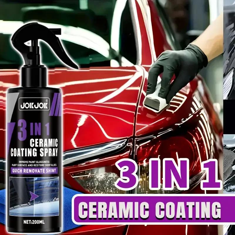 สเปรย์เคลือบเซรามิก 3 in 1 สำห - Car Wax Ceramic Coating บทวิจารณ์และราคา
