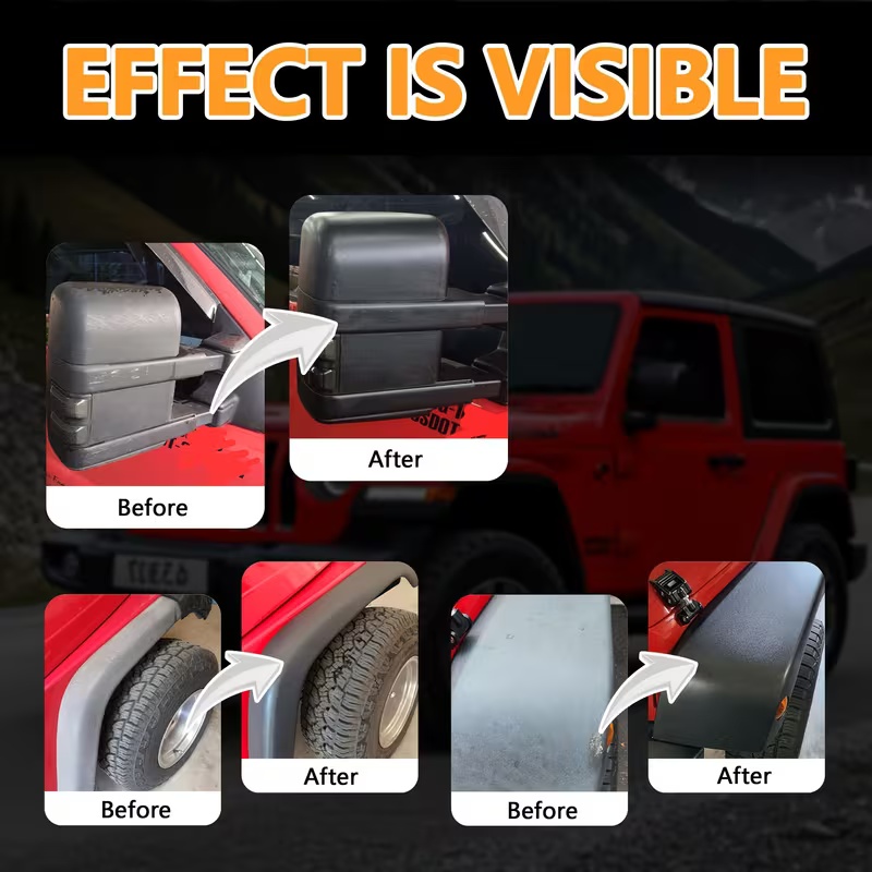 สเปรย์ฟื้นฟูพลาสติกในรถยนต์ 12 - Trim Restorer Plastic บทวิจารณ์และราคา