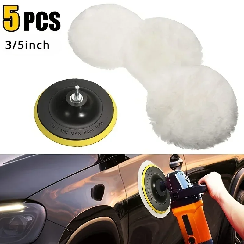 แผ่นขัดขนแกะ 5 ชิ้น/ชุด สำหรับ - Polish Pad Set Buffer บทวิจารณ์และราคา
