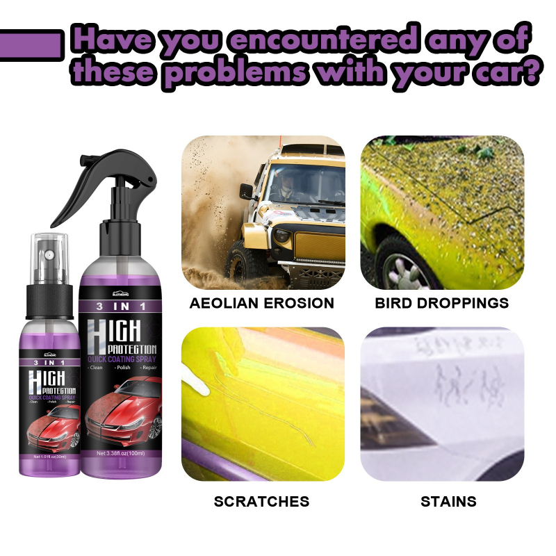 3 IN 1 สเปรย์เคลือบเซรามิกรถยน - Car Wax Ceramic Coating บทวิจารณ์และราคา
