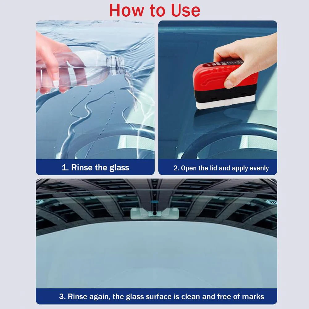 กระจกรถยนต์น้ํามันฟิล์มRemover - Car Cleaning Brush บทวิจารณ์และราคา